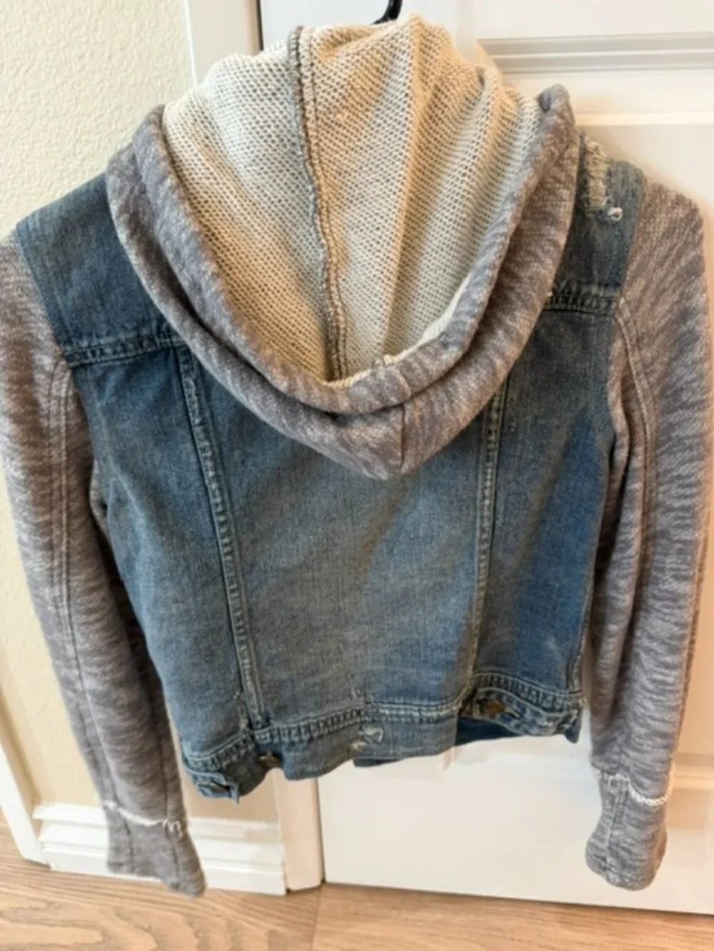 Free People Jean Jacket with Heather Gray Sleeves